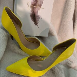 Jessica Simpson Yellow Stiletto Heels